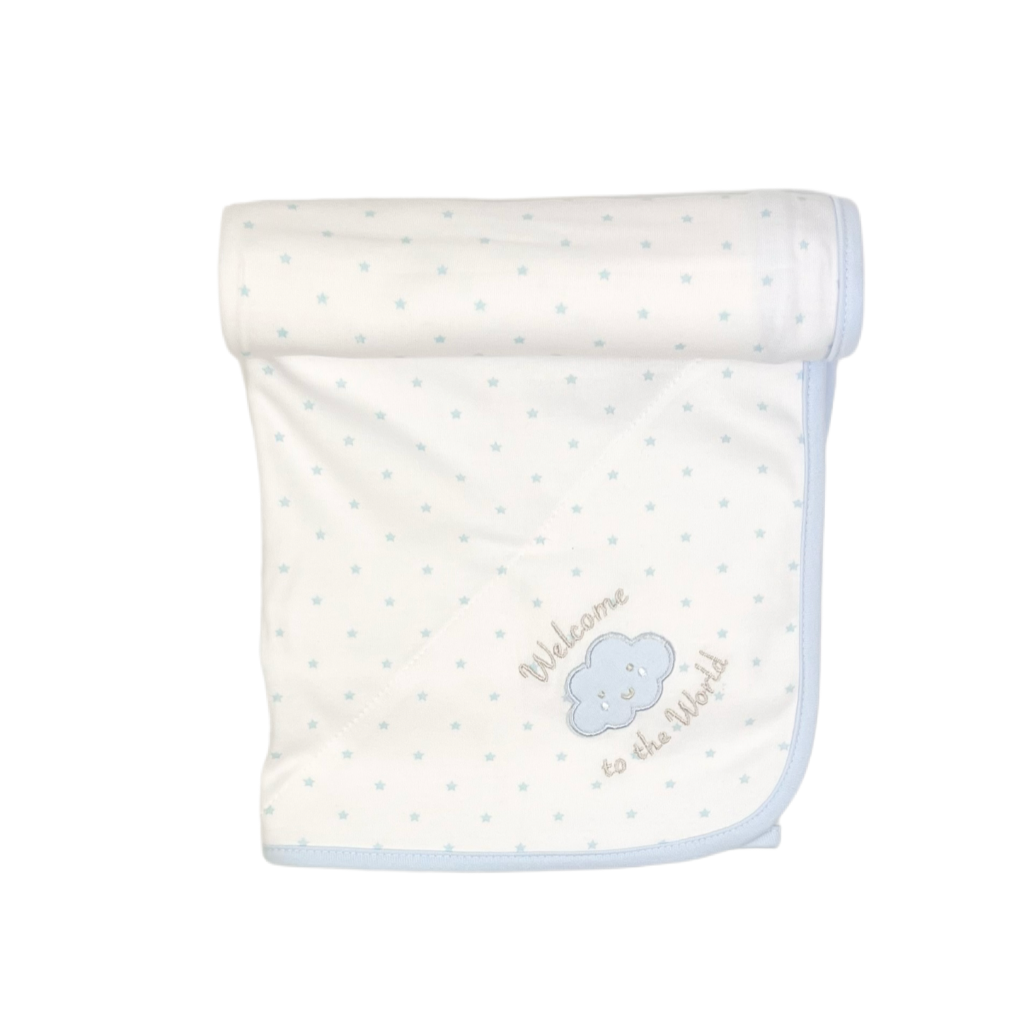 Welcome to the World Receiving Blanket Blue Tag A Long Baby Blanket Little Sunshine